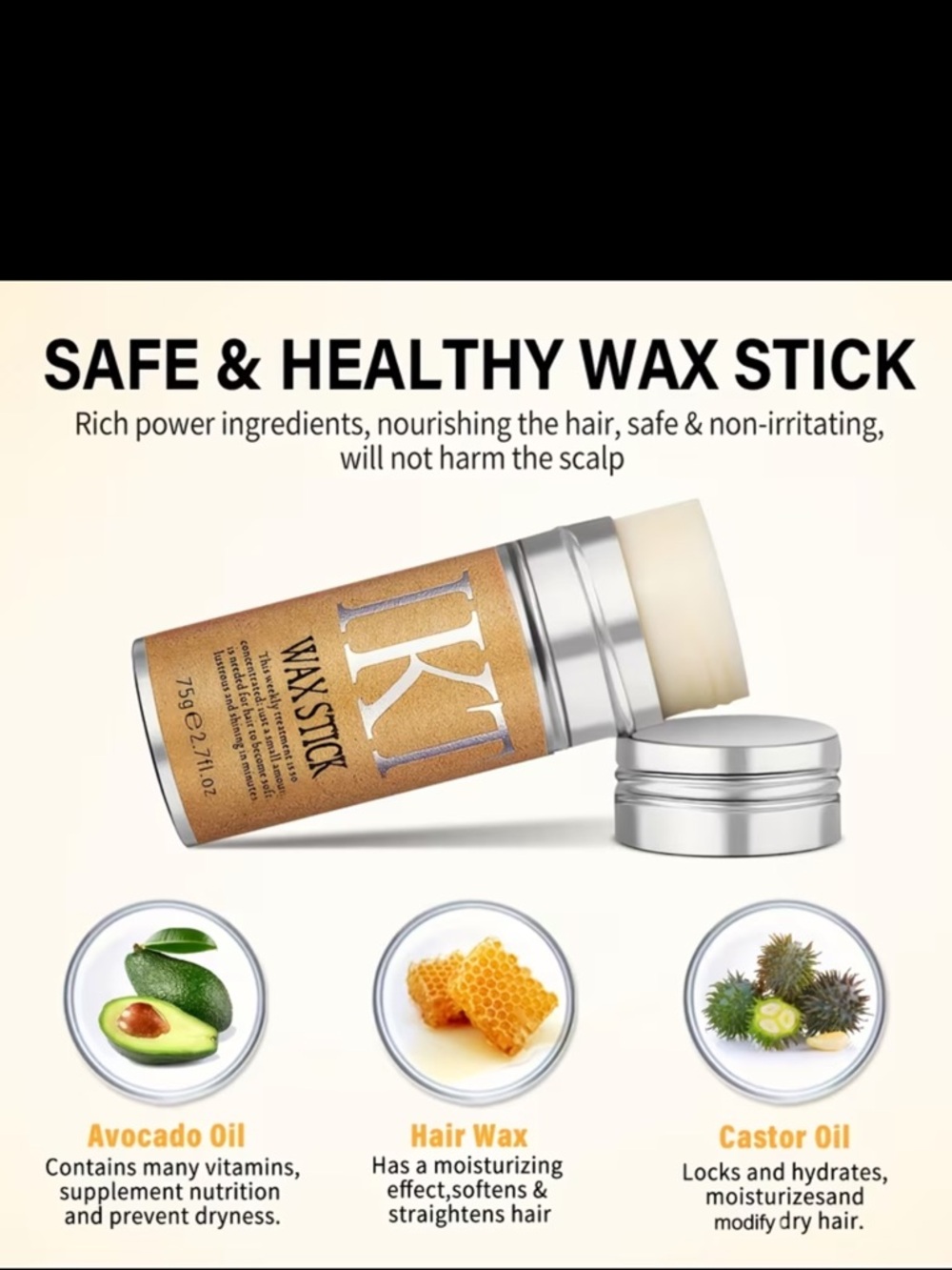 Hair Anti flyaway Wax Stick - smooth hair effects, non greasy NEW - Picture 4 of 6